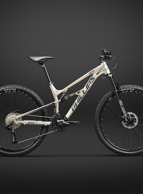 菲利普软尾山地车自行车青少年油碟双减震变速成人男士款女式单车