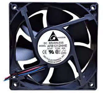 AFB1212HHE -BR00 -F00 3线 12V 0.70A 原装台达 12CM 双滚珠风扇