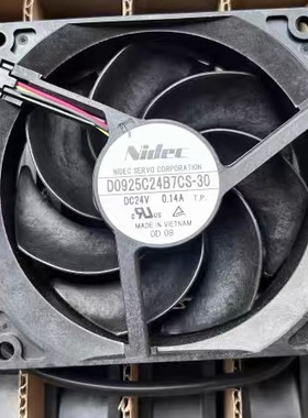 全新原装NIDEC D0925C24B7CS-30 24V 0.14A 3线高端散热设备风扇