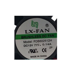 FDB602512H DC12V 0.14A 原装LX-FAN 60*60*25MM 双滚珠散热风扇
