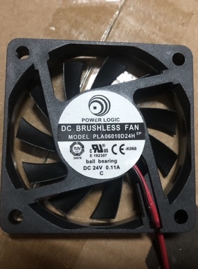 全新6CM厘米公分超薄PLA06010D24H 6010 24V 0.11A变频器散热风扇