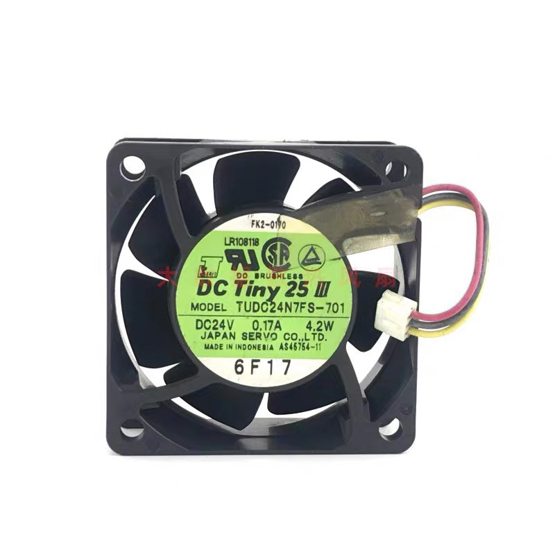 原装日本伺服 TUDC24N7FS-701 24V 0.17A 6CM 6025工控机散热风扇,电脑硬件/显示器/电脑周边,散热器/风扇,淘宝优惠券,粉丝福利购,淘宝优惠卷