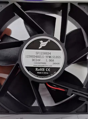 SF1238XD4 1238XD4BZLS-YFMLSL055 DC24V 1.00A散热风扇 12厘米