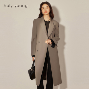 外套 廓形西装 线上专享hply young新款 小众设计正肩长西装