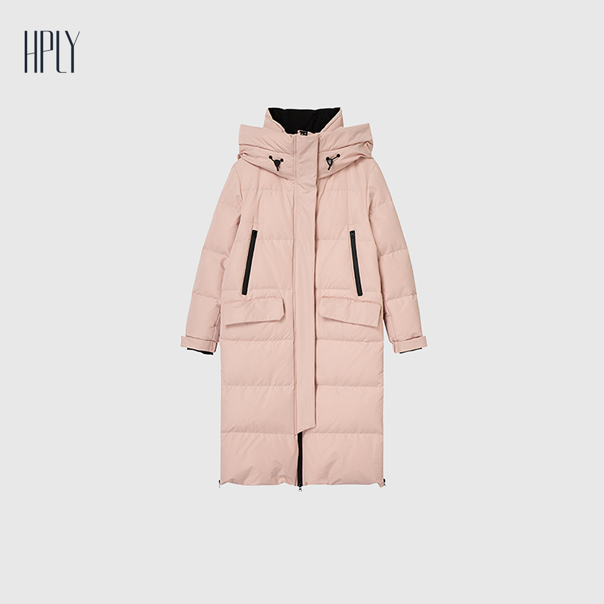 拼接设计 宽松版型 立领连帽