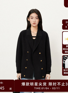 【商场同款】HPLY荷比俪新款休闲毛呢大衣女HMD42500138