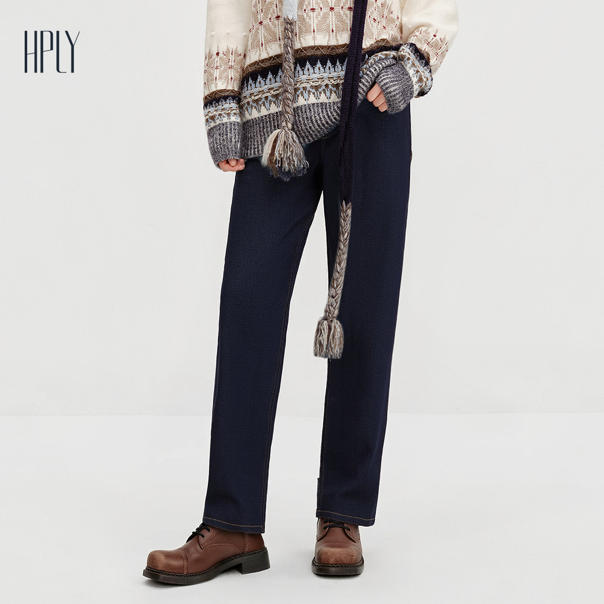 随性松弛 高腰直筒 立体剪裁