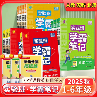 2025版实验班学霸笔记一年级上册