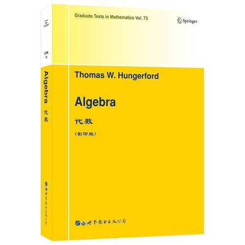 代数（美）T.W.亨格福德（Thomas W. Hungerford）世界图书出版公司数学