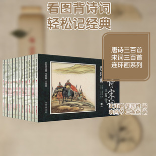 唐诗三百首·宋词三百首连环画 完整版(1-12) 成都地图出版社 王雨岩,周国维 编 袁燕琴,王金燕 绘 漫画书籍