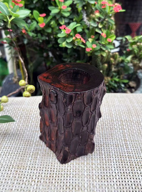 大红酸枝整木雕笔筒摆件交趾黄檀红木工艺品家居装饰品收藏送礼
