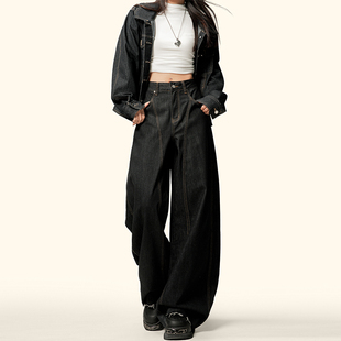 【Wild】新品速递|潮流酷飒自由风|时髦街头黑金弯刀裤女 常规&