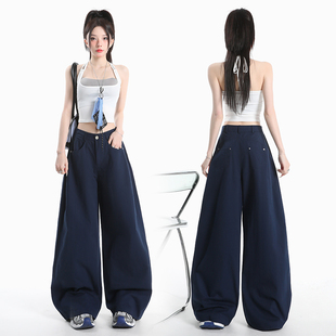 Xzz charmingl 老美经典 三色阔腿水洗裤女宽松休闲时尚百搭长裤