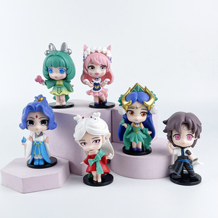 6款王者荣耀手办Q版东方耀蔡文姬妲己海月云中君瑶妹模型摆件公仔