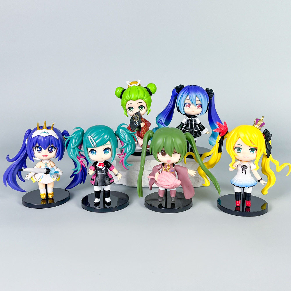 6款初音未来和服美少女手办 盲盒公仔 模型摆件扭蛋机潮玩模型摆