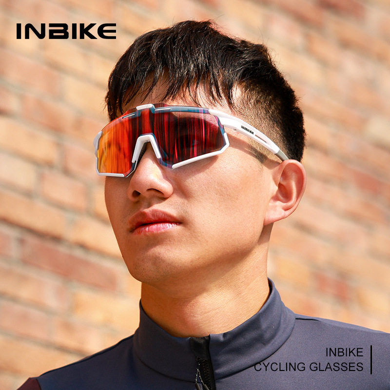 INBIKE新品多功能变色眼镜日夜两用骑行眼镜炫彩偏光户外运动眼镜