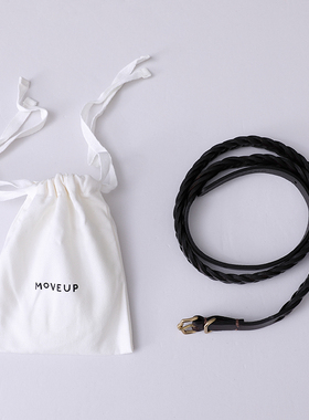 MOVEUP幻走2025夏季新款多孔五金扣头柔软牛皮革腰带女