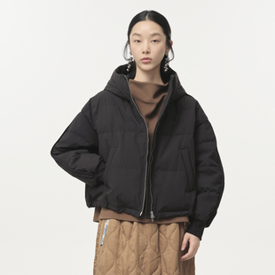 抽绳连帽口袋短款 新款 MOVEUP幻走2024冬季 羽绒服女 商场同款