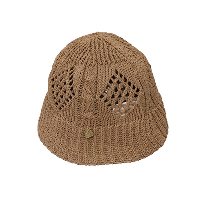 MOVEUP幻走2026春季新款菱形网眼猫咪金属吊牌设计时尚休闲渔夫帽