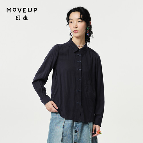 设计师Moveup商场同款双排扣