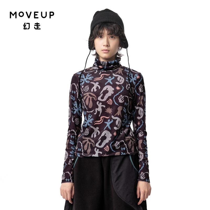 小高领 匹装印花 轻薄舒适