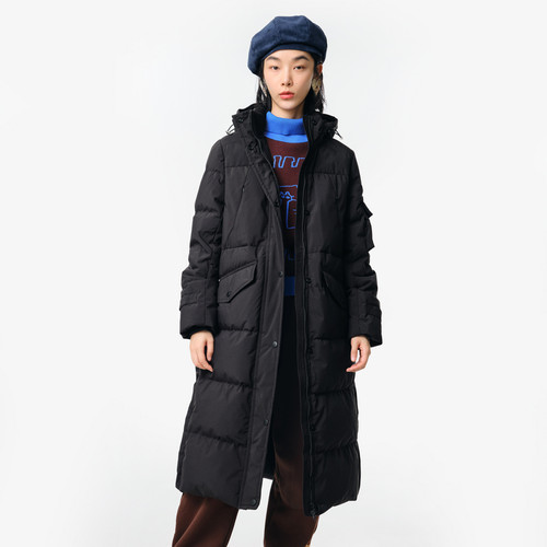 连帽 多口袋 高开衩