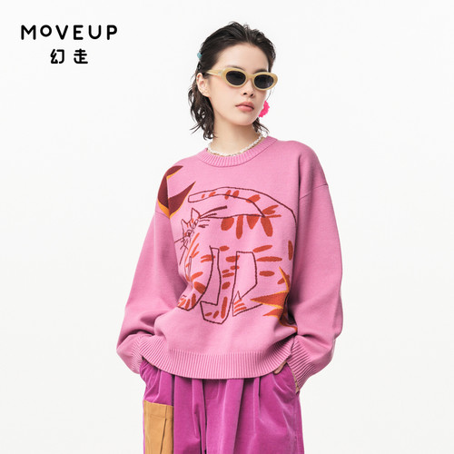 圆领 芝麻底提花 罗纹