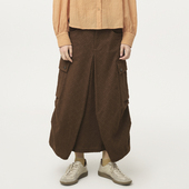 抽褶提花剪花设计师半身裙 新款 商场同款 MOVEUP幻走2024冬季