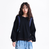 .FUN系列圆领趣味背包印花休闲短款 MOVEUP幻走2026春季 新款 卫衣女