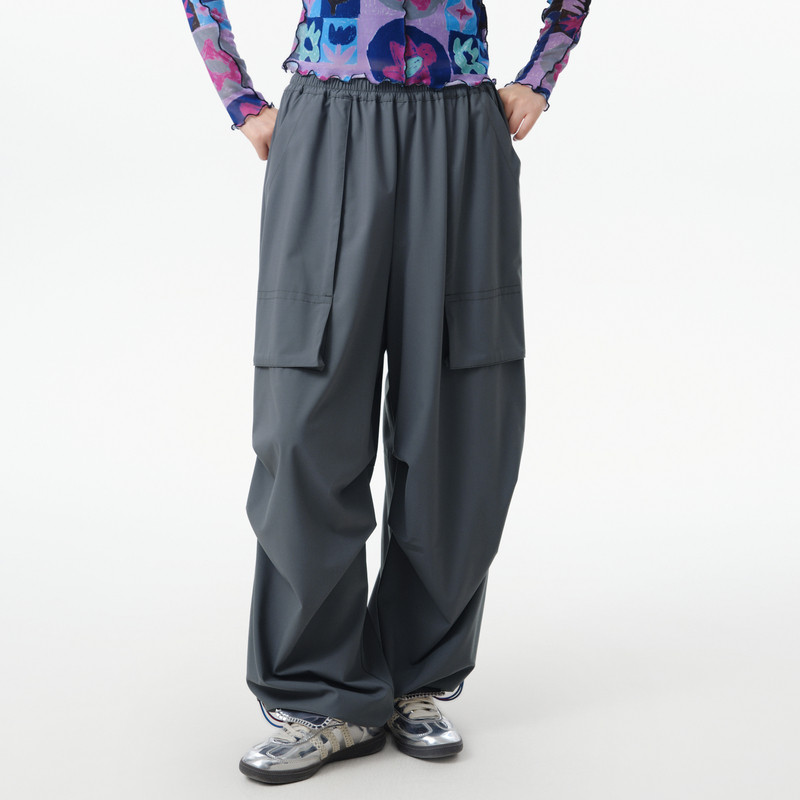 MOVEUP幻走2025春季新款.FUN系列松紧腰抽绳口袋设计休闲直筒裤女,女装/女士精品,休闲裤,淘宝优惠券,粉丝福利购,淘宝优惠卷