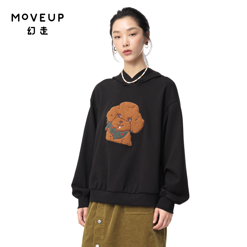 连帽 毛巾绣 罗纹