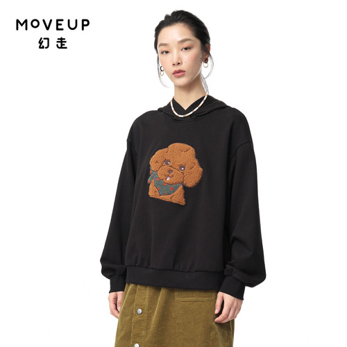 连帽 毛巾绣 罗纹