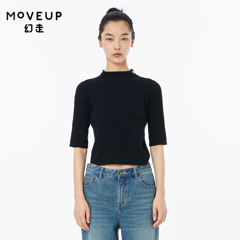 秋季短款毛衣Moveup设计师小高领