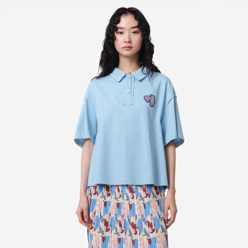 polo领、绣花章仔、手感舒适