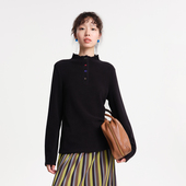 双面德绒小高领撞色保暖休闲短款 MOVEUP幻走2025冬季 新款 T恤女