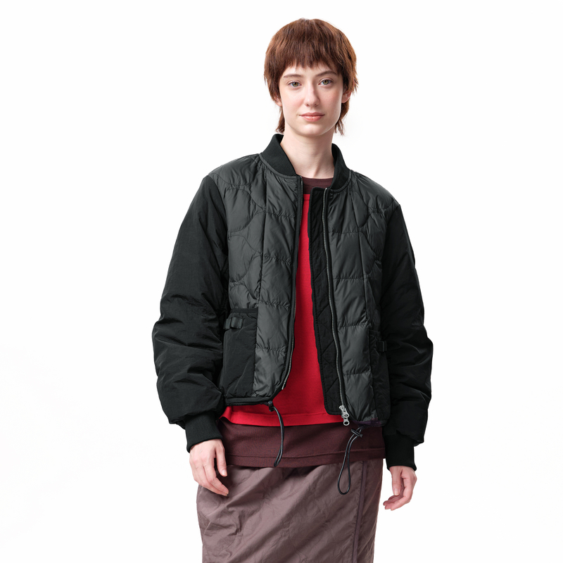 【商场同款】MOVEUP幻走2025冬新款罗纹插袋丈根收缩 短款羽绒服
