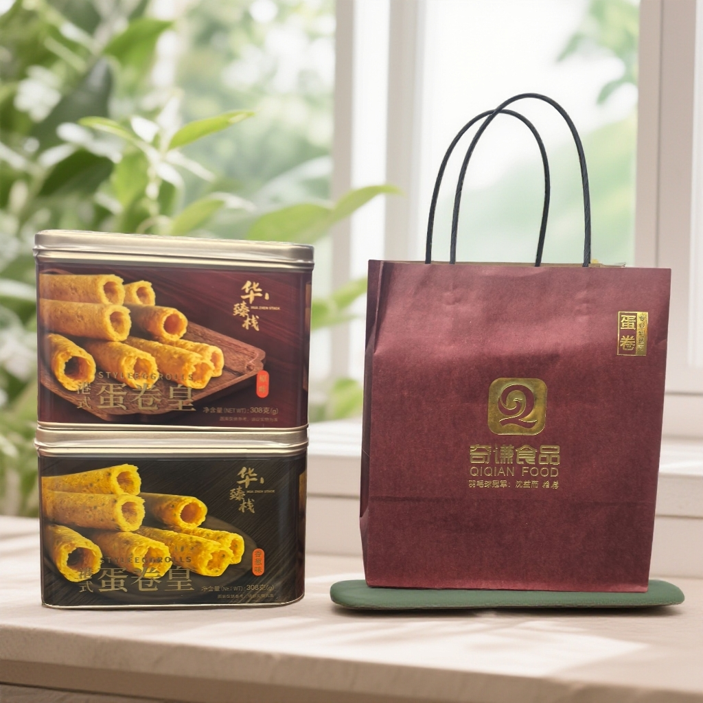 华臻栈港式蛋卷皇礼盒装传统香港糕点零食大礼包送礼佳品奇谦食品