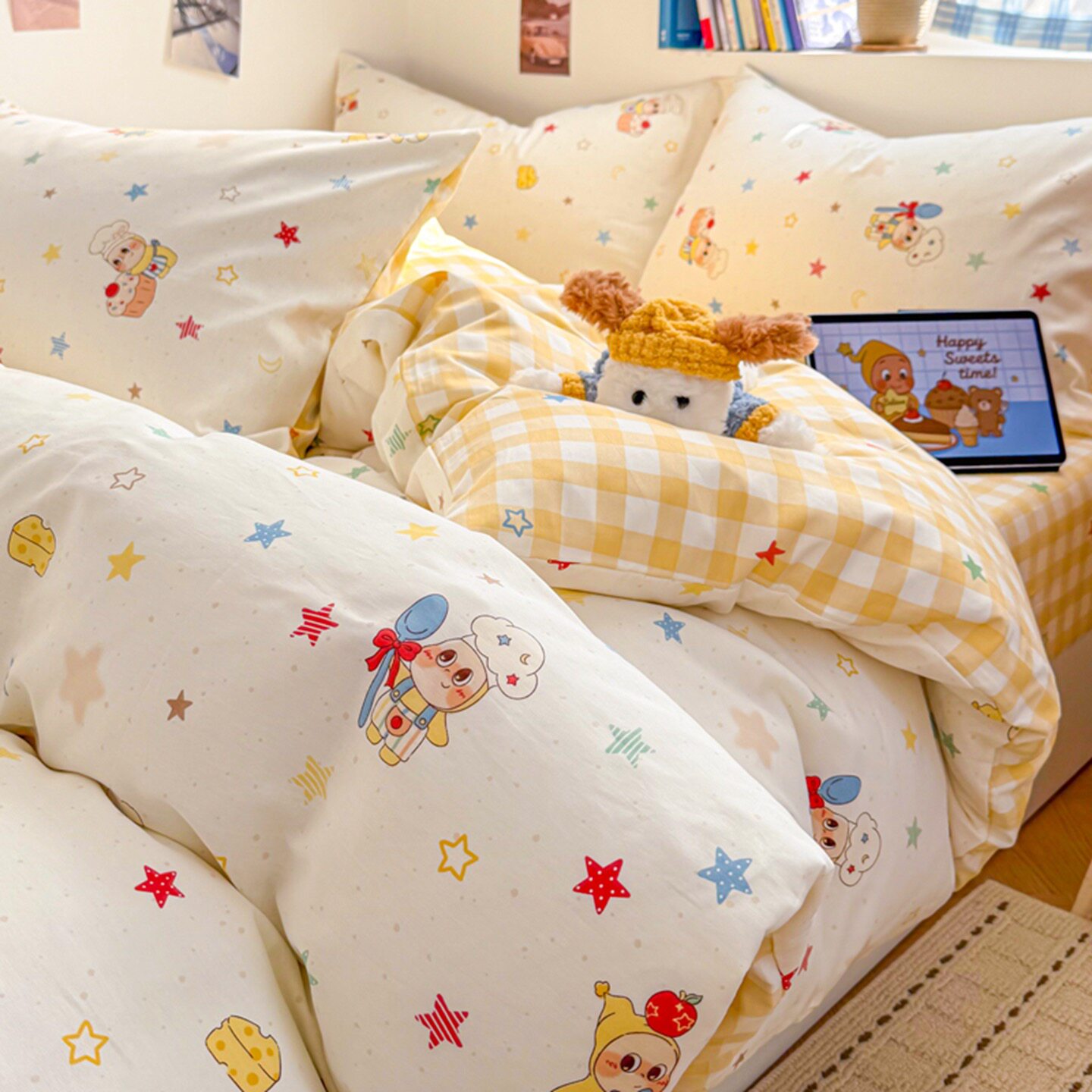 2026新款卡通全棉四件套纯棉可爱少女心被套床单儿童1.8m床上用品