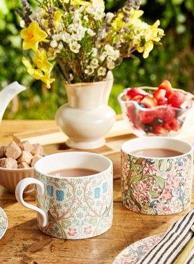 现货英国Spode Morris&Co系列陶瓷马克杯咖啡杯情侣对杯礼盒送礼