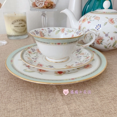 日本Noritake则武樱草骨瓷杯碟
