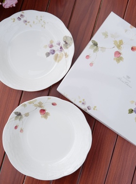 正品日本Narumi鸣海lucy's garden露西花园23cm骨瓷菜盘餐盘对盘