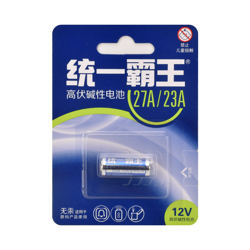 统一霸王 12v电池 23A 27A电池遥控器门铃碱性电池10粒【a09仓】