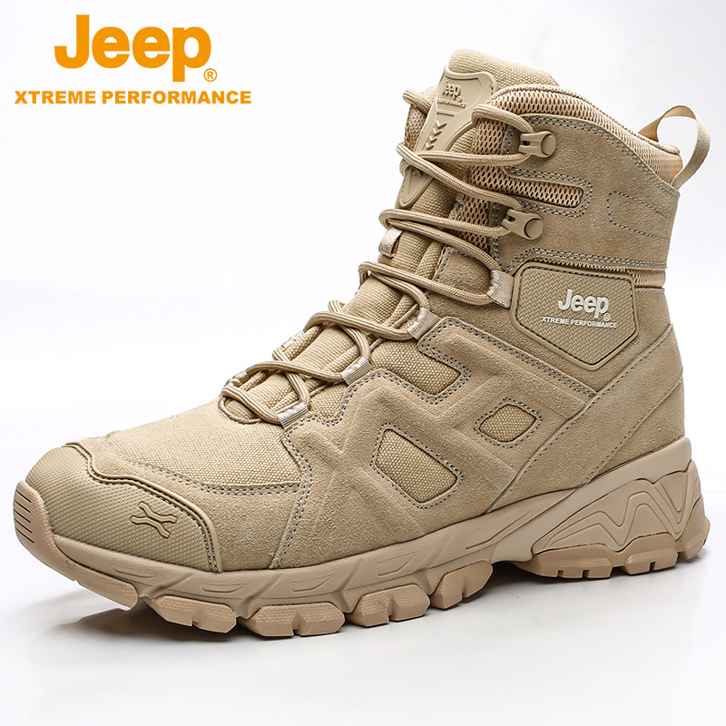 JEEP MENS SHOES WINTER FLEECE THICKENED WARM COTTON SHOES NORTHEAST SNOW BOOTS OUTDOOR SHOES HIGH TOP BOOTS MEN