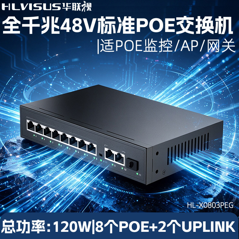 16/8口5/4/10poe交换机供电监控摄像头网关桥AP标准级联千兆网络图片