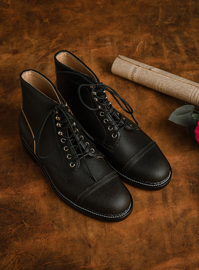 履诚 售罄展示 足弓支撑 Horween翻蜡挪威缝工装靴 非viberg 2030