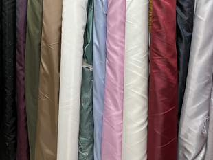 时装里衬布料 纯色多色 光面 提花 斜纹混纺面料 西装 大衣等里布