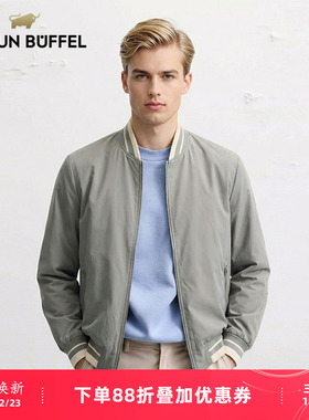 BRAUN BUFFEL/布兰施男士商务夹克微弹休闲外套微弹男装双面开衫