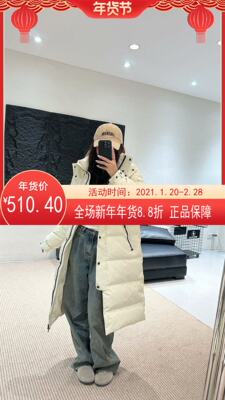 换季清仓！【BOBO1972 】高品质显瘦气质连帽长款保暖羽绒服外套