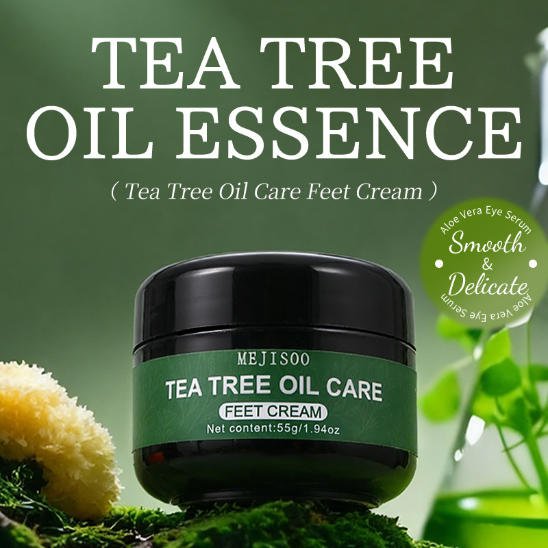 亚马逊跨境Tea Tree Oil Care Feet Cream茶树油护足霜55g新品