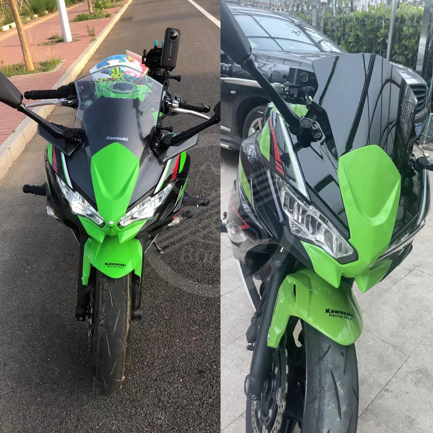 NINJA650风挡定风翼后视镜改装